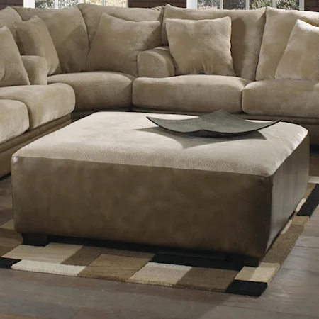 Large Square Cocktail Ottoman in Contemporary Furniture Style